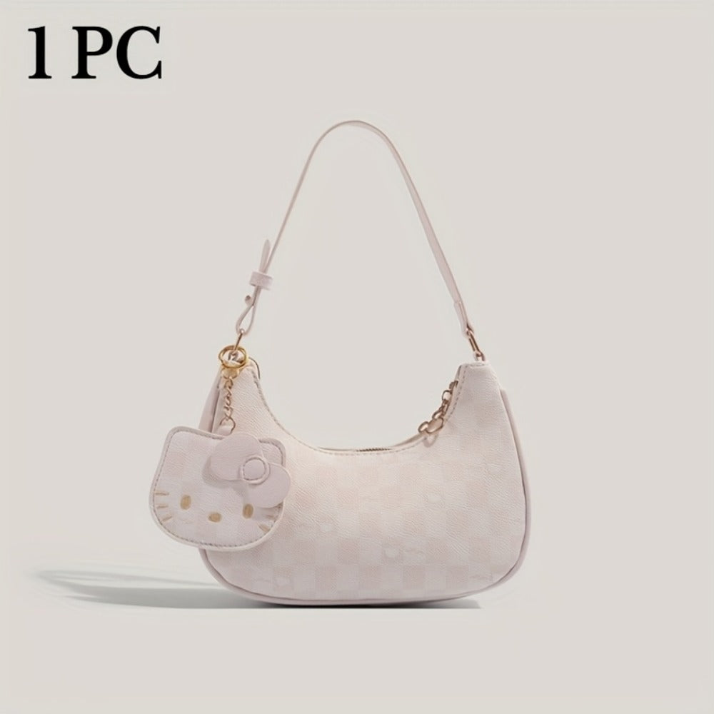 Crossbody Bag for Women – for Work & Everyday Use, Hello Kitty Pink Ruffled Korean – detail view 8