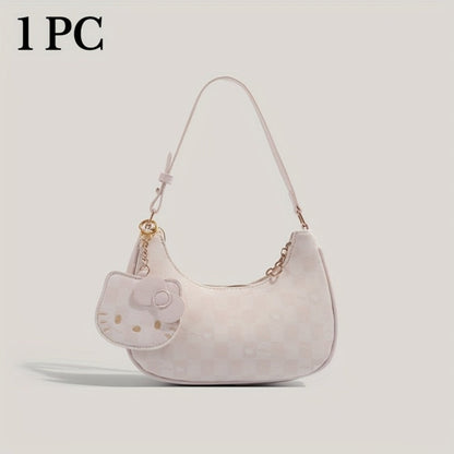 Crossbody Bag for Women – for Work & Everyday Use, Hello Kitty Pink Ruffled Korean – detail view 8