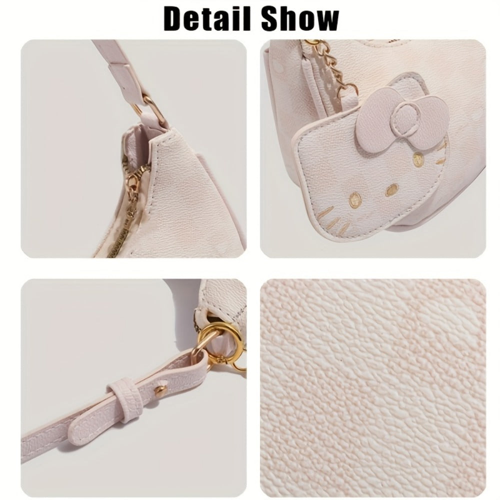 Crossbody Bag for Women – for Work & Everyday Use, Hello Kitty Pink Ruffled Korean – detail view 9