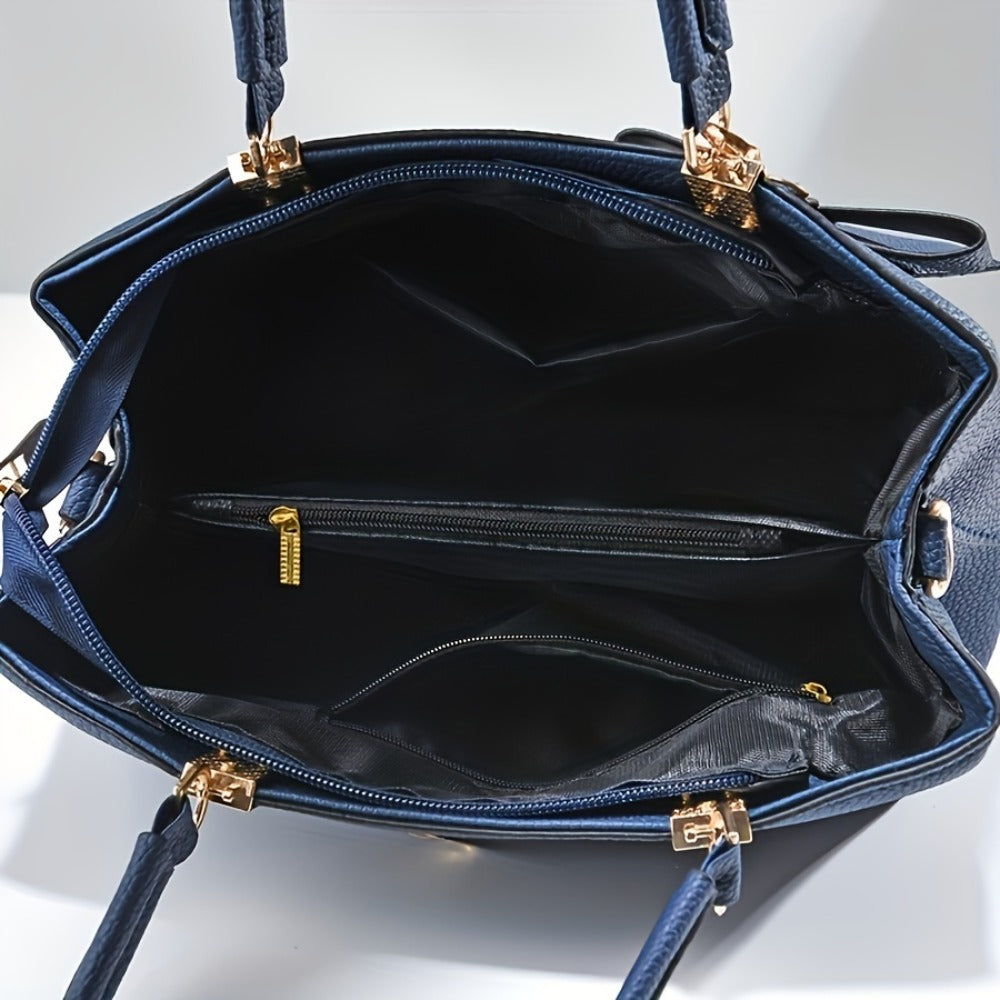 Crossbody Bag for Women – for Work & Everyday Use, Plaid Colorblock Satchel Plush Ball – detail view 7