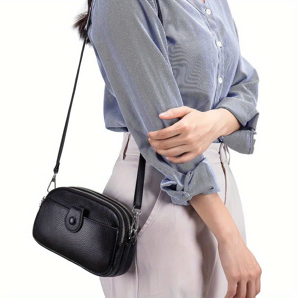 Crossbody Bag for Women – 9 Colors, Genuine Leather, Adjustable Strap, for Travel & – detail view 11