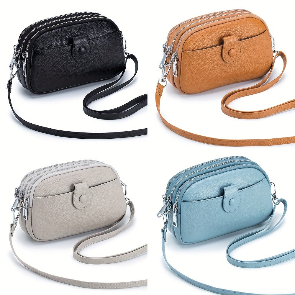 Crossbody Bag for Women – 9 Colors, Genuine Leather, Adjustable Strap, for Travel & – detail view 17