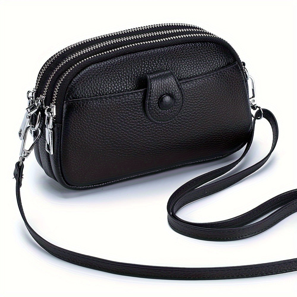 Crossbody Bag for Women – 9 Colors, Genuine Leather, Adjustable Strap, for Travel & – detail view 2