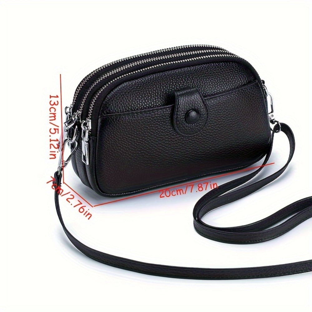 Crossbody Bag for Women – 9 Colors, Genuine Leather, Adjustable Strap, for Travel & – detail view 3