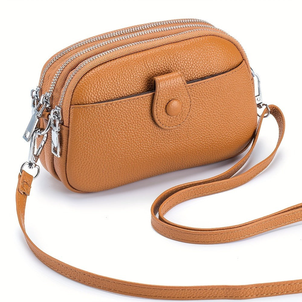 Crossbody Bag for Women – 9 Colors, Genuine Leather, Adjustable Strap, for Travel & – detail view 6