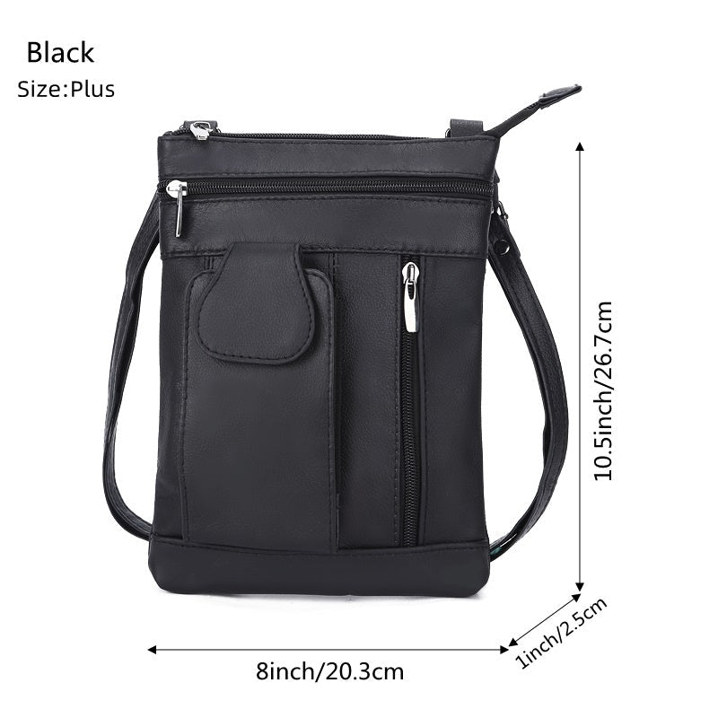 Crossbody Bag for Women – Genuine Leather, Adjustable Strap – detail view 21