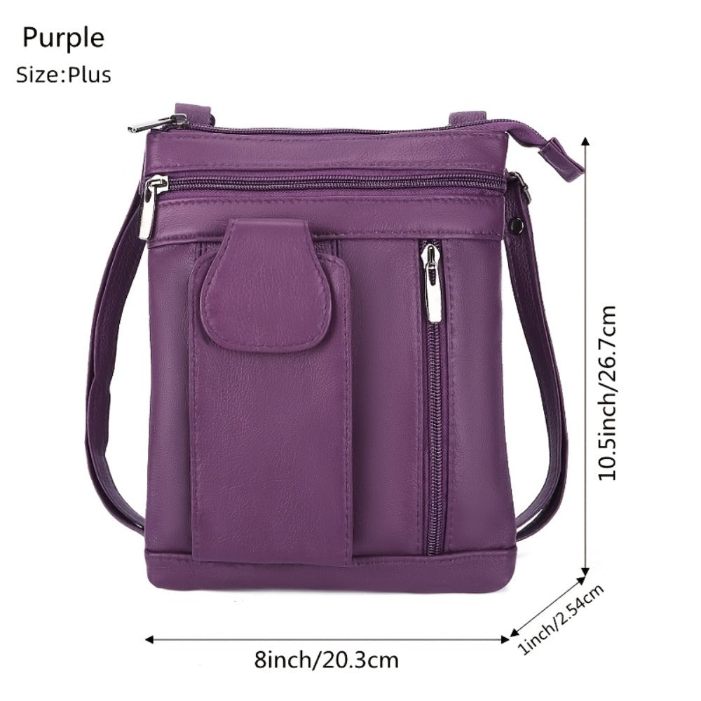 Crossbody Bag for Women – Genuine Leather, Adjustable Strap – detail view 19