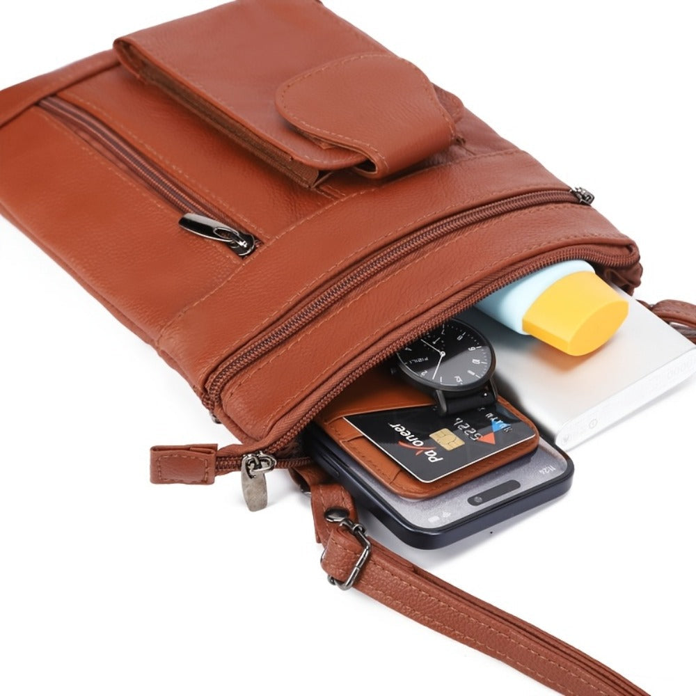 Crossbody Bag for Women – Genuine Leather, Adjustable Strap – detail view 5