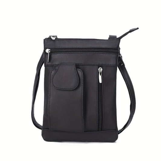 Crossbody Bag for Women – Genuine Leather, Adjustable Strap – front view