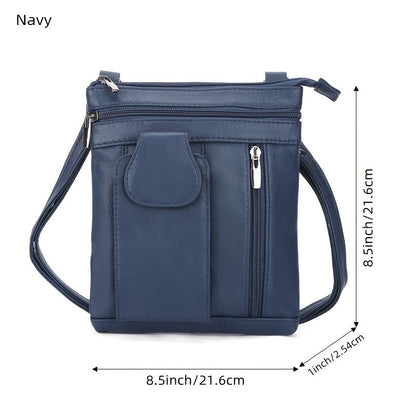 Crossbody Bag for Women – Genuine Leather, Adjustable Strap – detail view 26