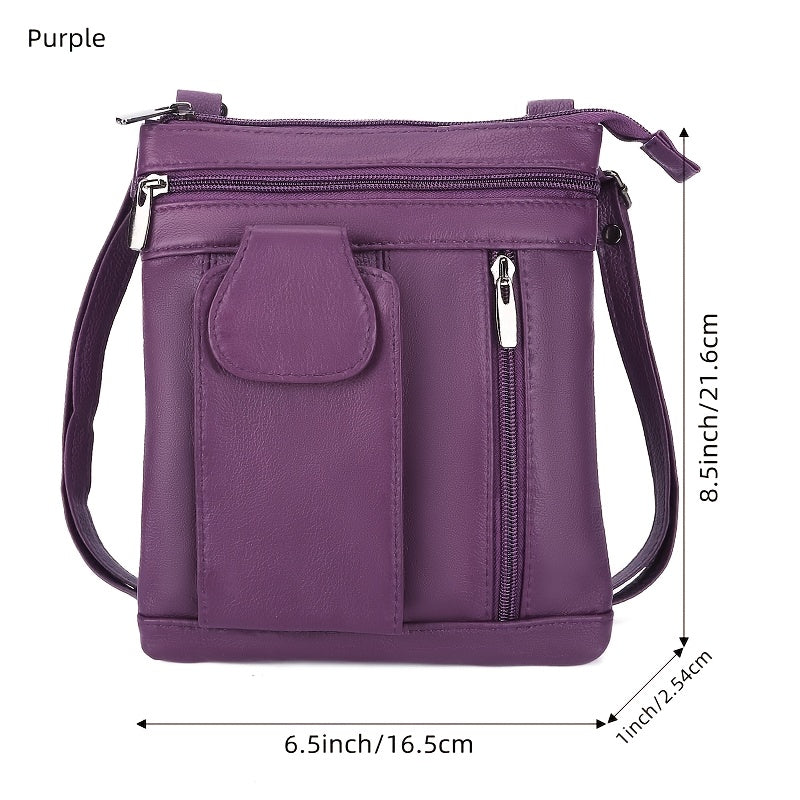 Crossbody Bag for Women – Genuine Leather, Adjustable Strap – detail view 23