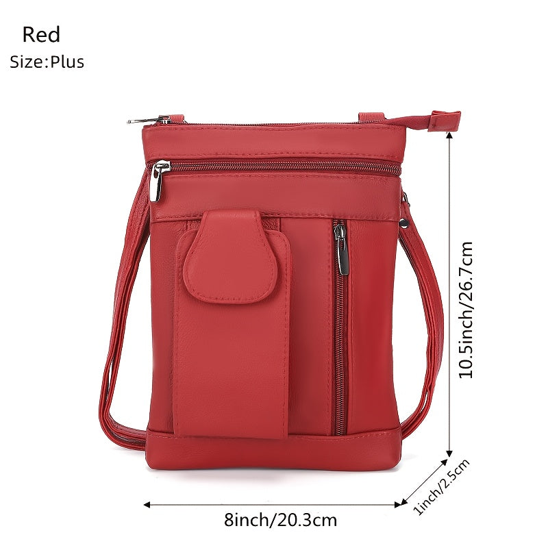 Crossbody Bag for Women – Genuine Leather, Adjustable Strap – detail view 28