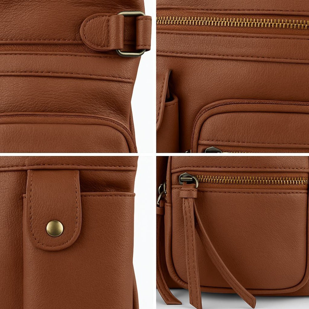 Crossbody Bag for Women – Genuine Leather, Adjustable Strap – detail view 24