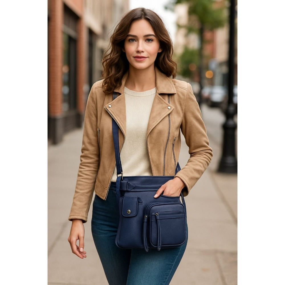 Crossbody Bag for Women – Genuine Leather, Adjustable Strap – detail view 8