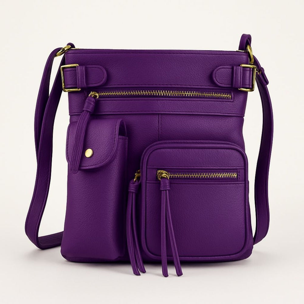 Crossbody Bag for Women – Genuine Leather, Adjustable Strap – front view