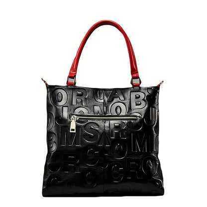 Crossbody Bag for Women – Genuine Leather, Genuine Leather Motorcycle Cowhide Geometric – detail view 12