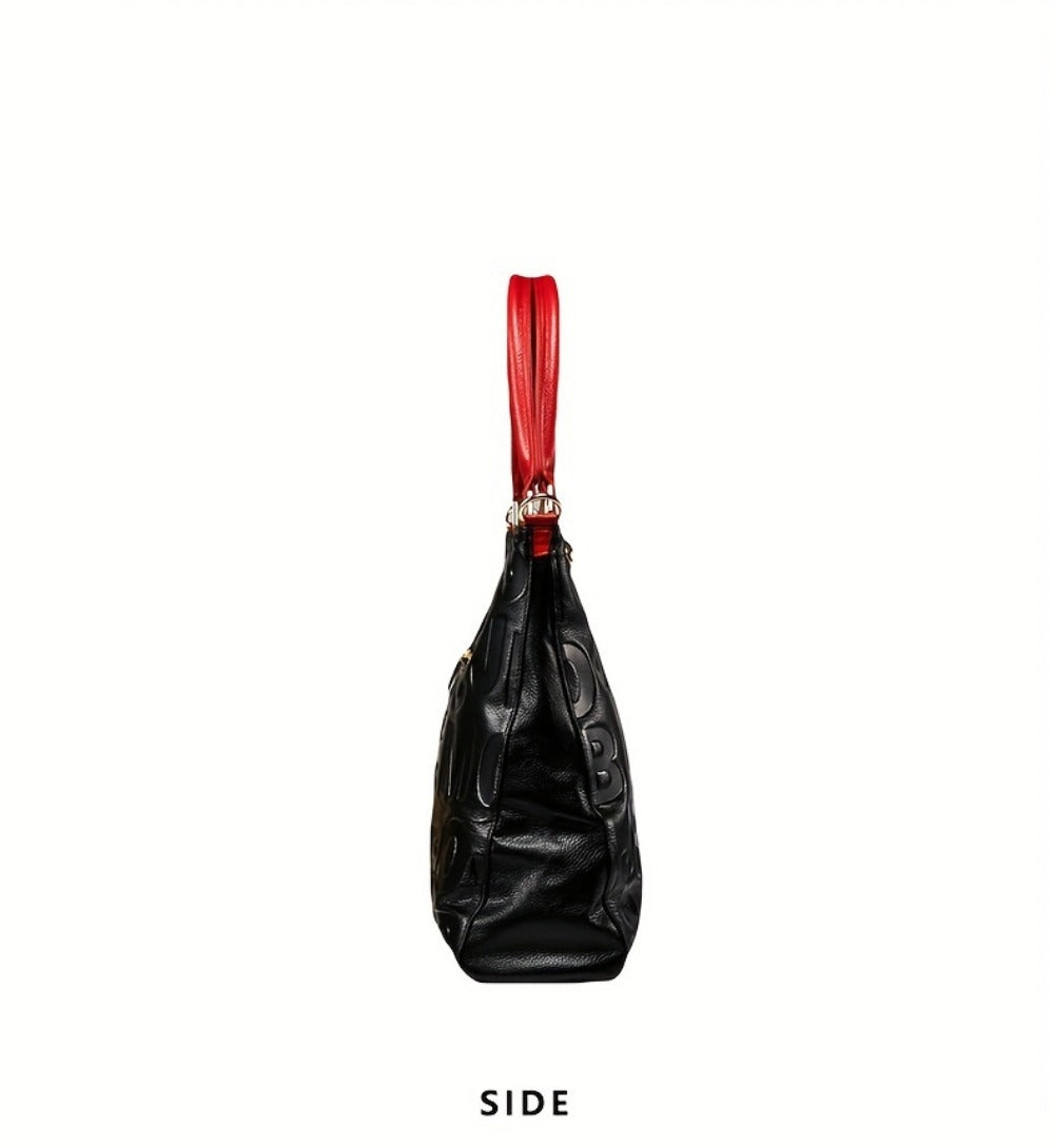 Crossbody Bag for Women – Genuine Leather, Genuine Leather Motorcycle Cowhide Geometric – detail view 21
