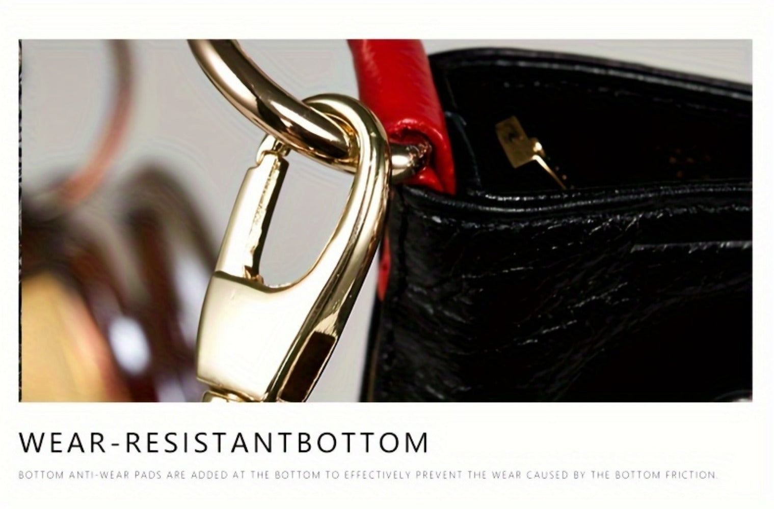 Crossbody Bag for Women – Genuine Leather, Genuine Leather Motorcycle Cowhide Geometric – detail view 24