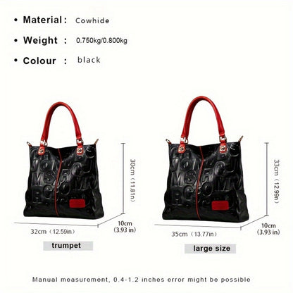Crossbody Bag for Women – Genuine Leather, Genuine Leather Motorcycle Cowhide Geometric – detail view 5
