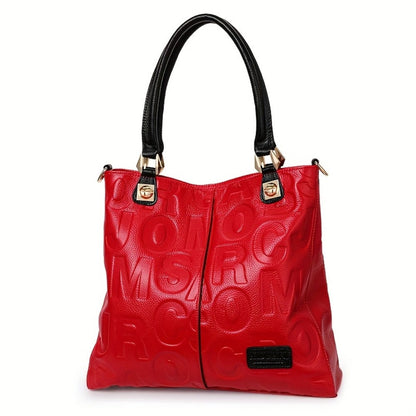 Crossbody Bag for Women – Genuine Leather, Genuine Leather Motorcycle Cowhide Geometric – detail view 6