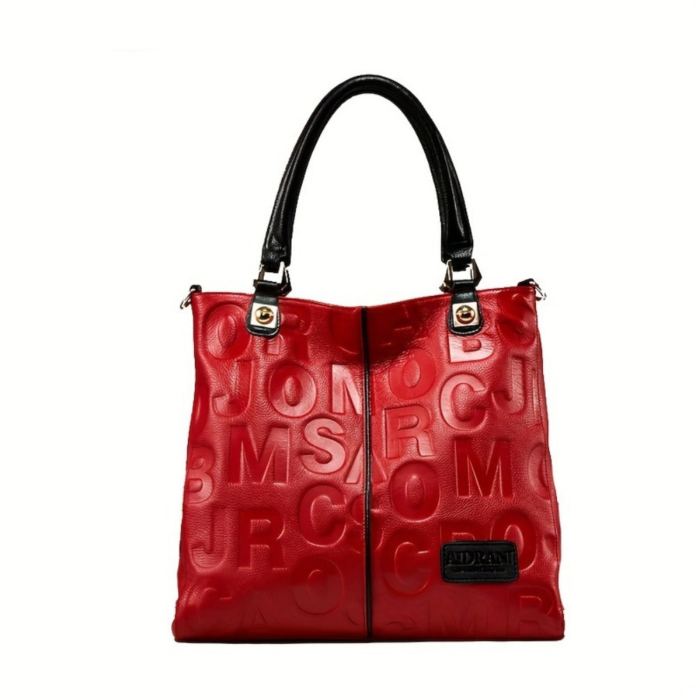 Crossbody Bag for Women – Genuine Leather, Genuine Leather Motorcycle Cowhide Geometric – detail view 9