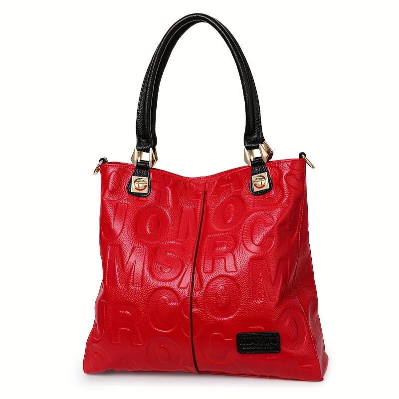 Crossbody Bag for Women – Genuine Leather, Genuine Leather Motorcycle Cowhide Geometric – alternate view