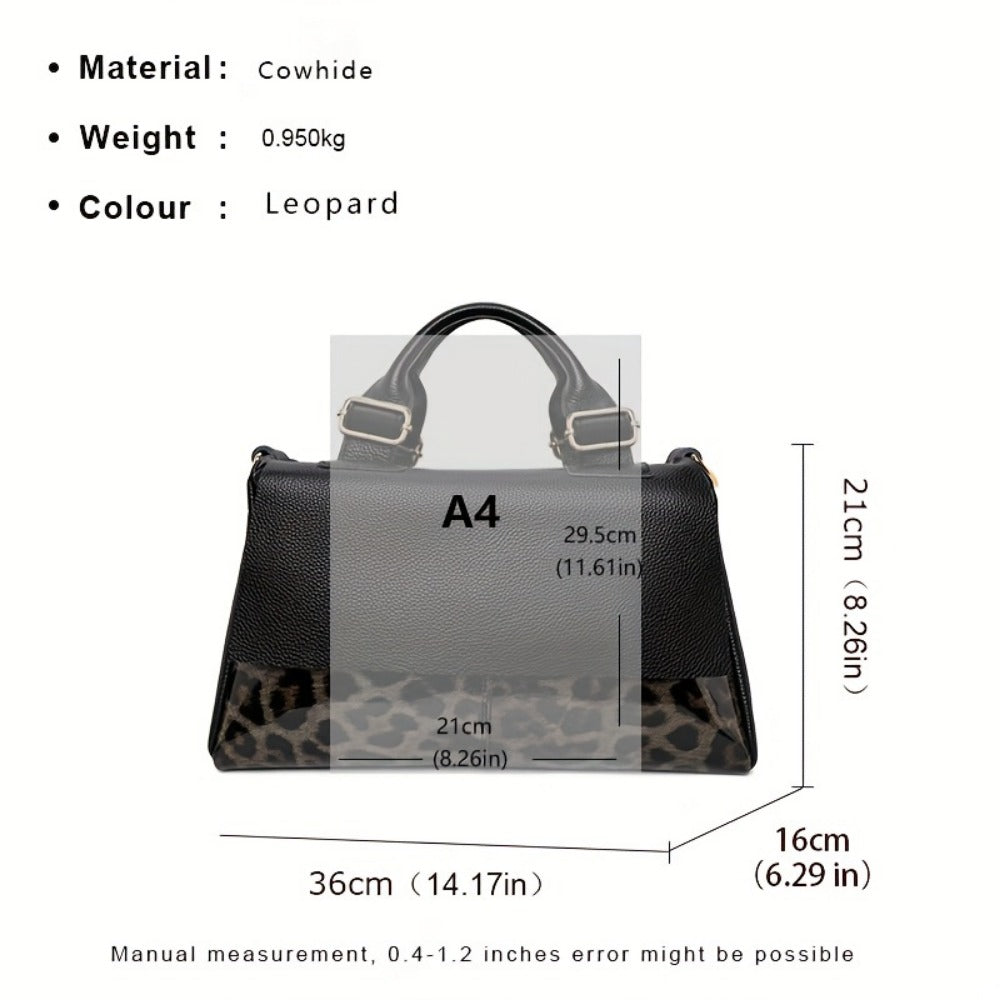 Crossbody Bag for Women – Genuine Leather, Genuine Leather Boston Top Handle – detail view 5