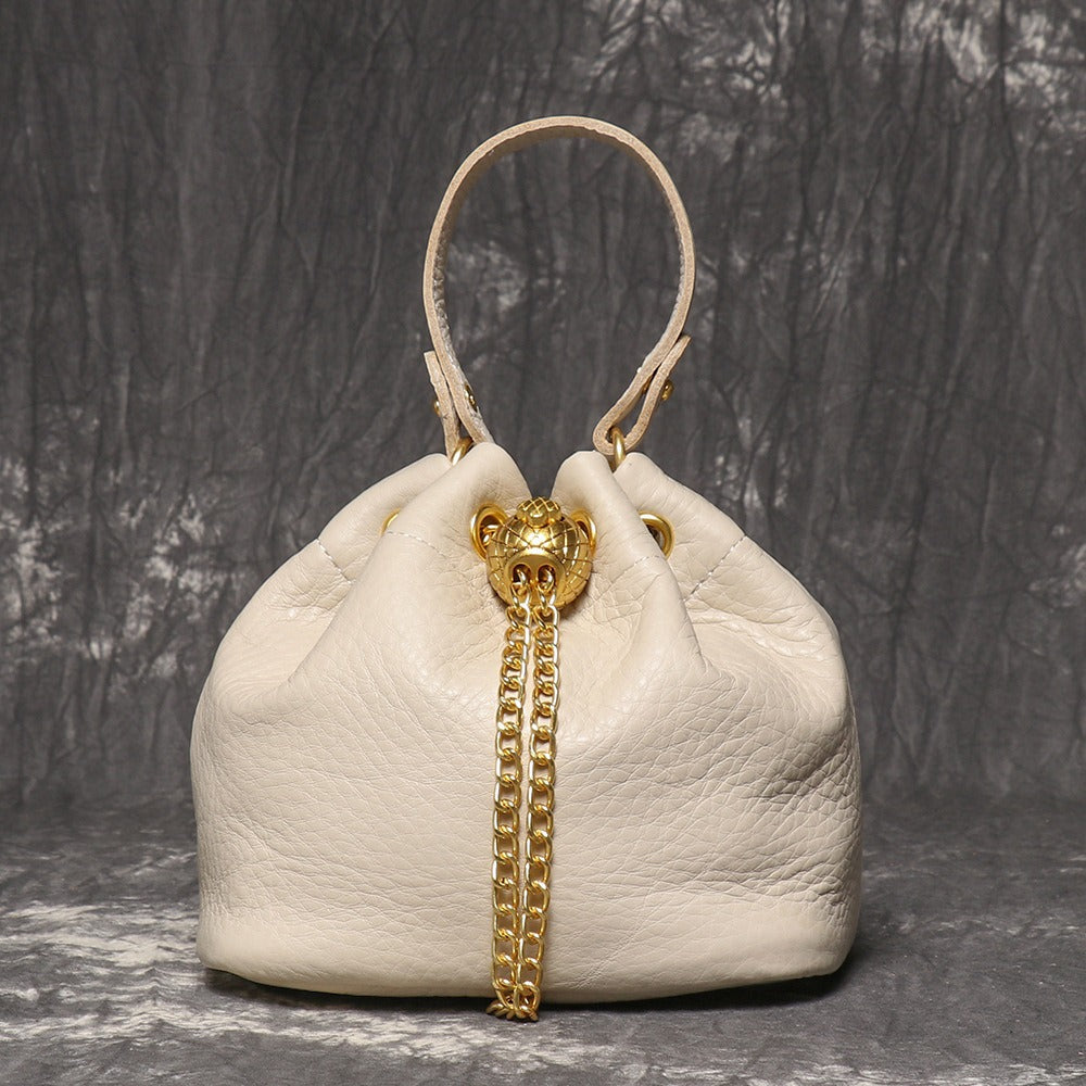 Crossbody Bag for Women – Genuine Leather, Genuine Leather Bucket Handmade Cowhide – detail view 12