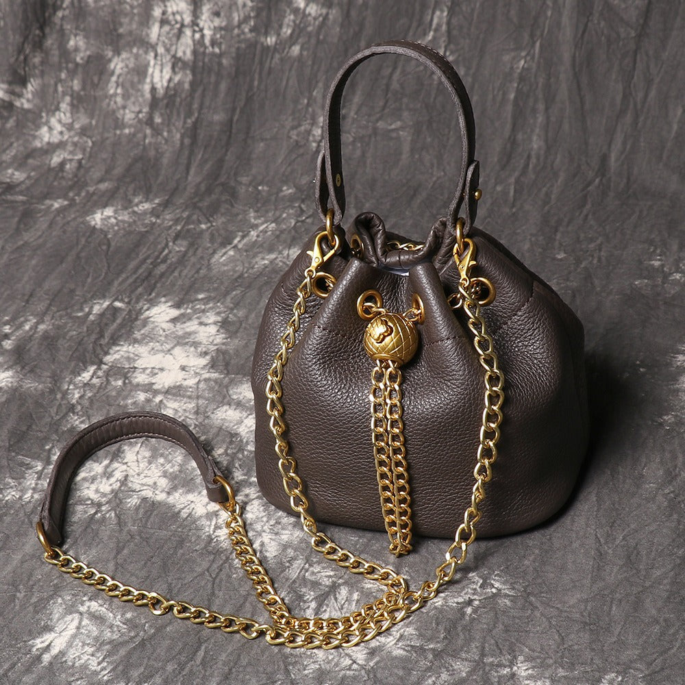 Crossbody Bag for Women – Genuine Leather, Genuine Leather Bucket Handmade Cowhide – detail view 18