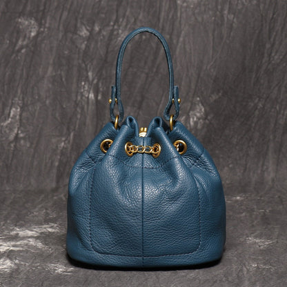 Crossbody Bag for Women – Genuine Leather, Genuine Leather Bucket Handmade Cowhide – detail view 22