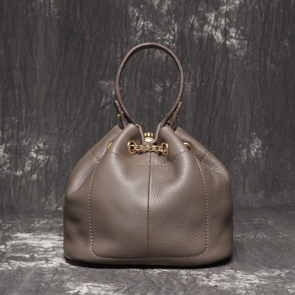 Crossbody Bag for Women – Genuine Leather, Genuine Leather Bucket Handmade Cowhide – detail view 23
