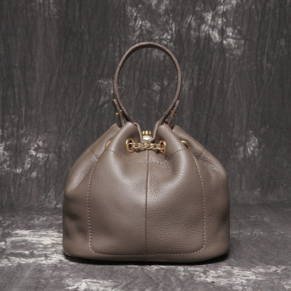 Crossbody Bag for Women – Genuine Leather, Genuine Leather Bucket Handmade Cowhide – detail view 23