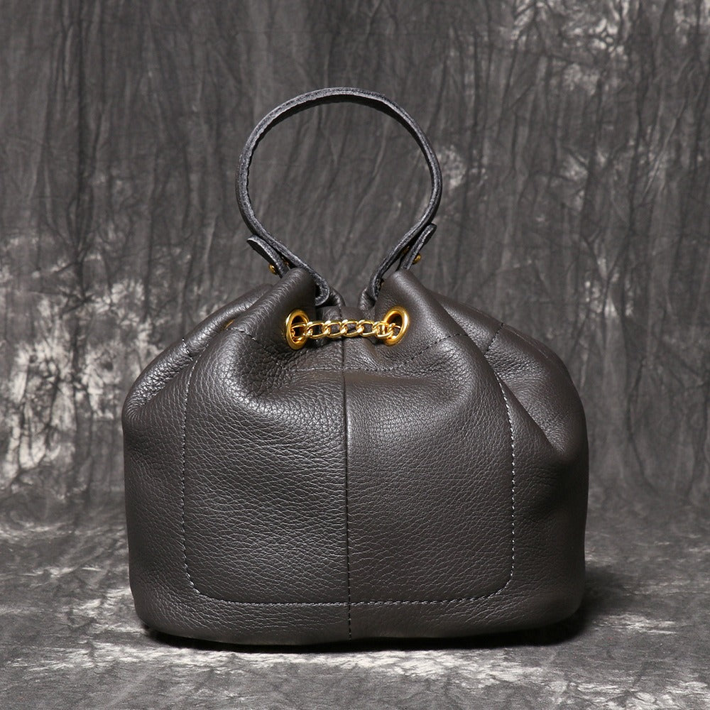 Crossbody Bag for Women – Genuine Leather, Genuine Leather Bucket Handmade Cowhide – detail view 26