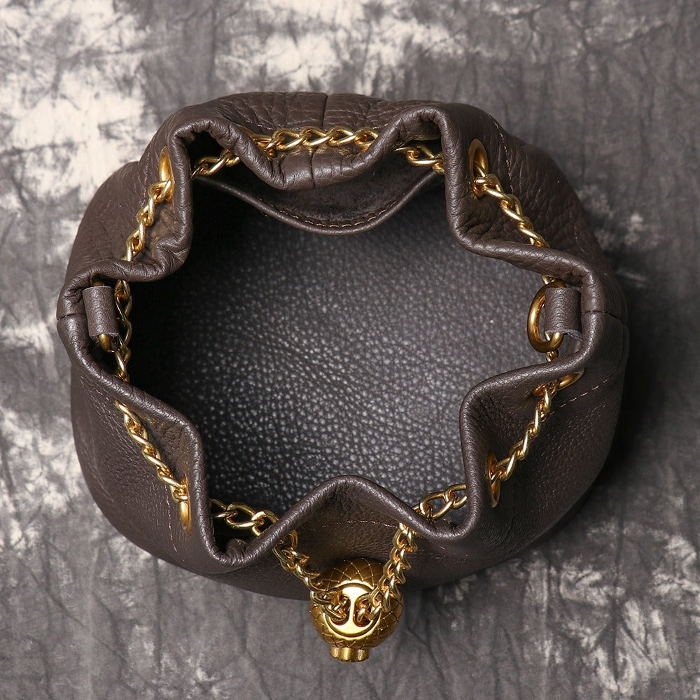 Crossbody Bag for Women – Genuine Leather, Genuine Leather Bucket Handmade Cowhide – detail view 28