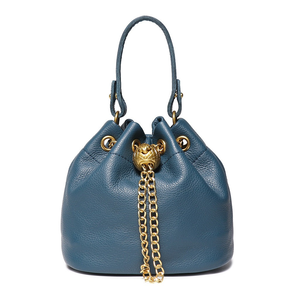 Crossbody Bag for Women – Genuine Leather, Genuine Leather Bucket Handmade Cowhide – detail view 9