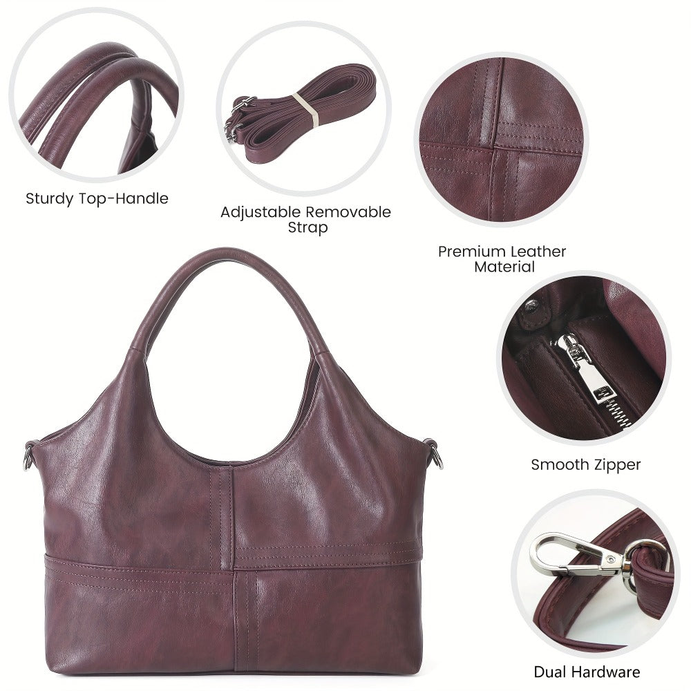 Crossbody Bag for Women – Genuine Leather, Adjustable Strap – detail view 10