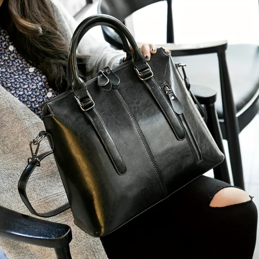 Crossbody Bag for Women – Genuine Leather, for Travel & Work – detail view 4