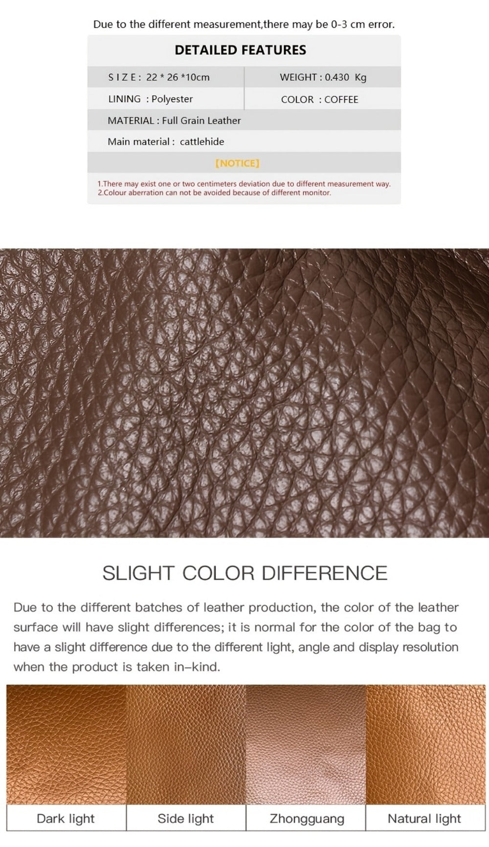 Crossbody Bag for Women – 5 Colors, Genuine Leather – detail view 15
