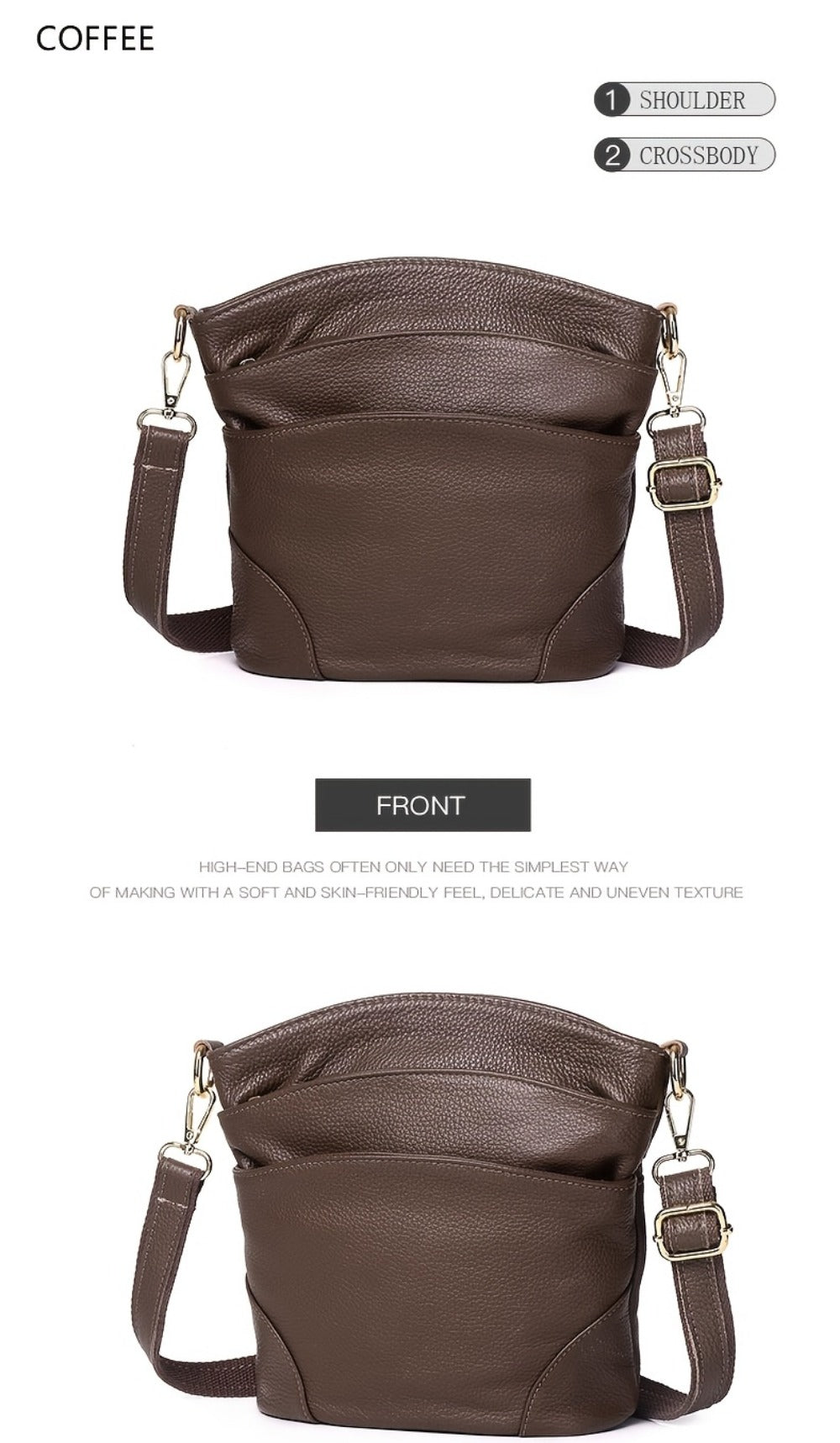 Crossbody Bag for Women – 5 Colors, Genuine Leather – detail view 18