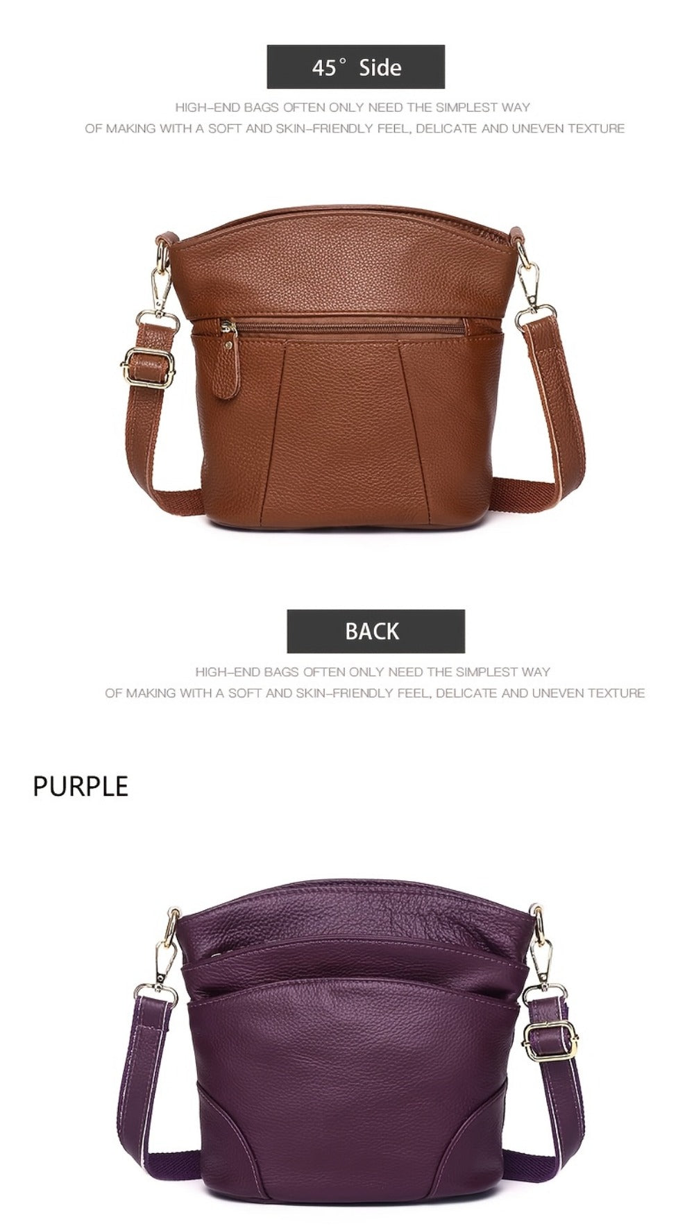 Crossbody Bag for Women – 5 Colors, Genuine Leather – detail view 22