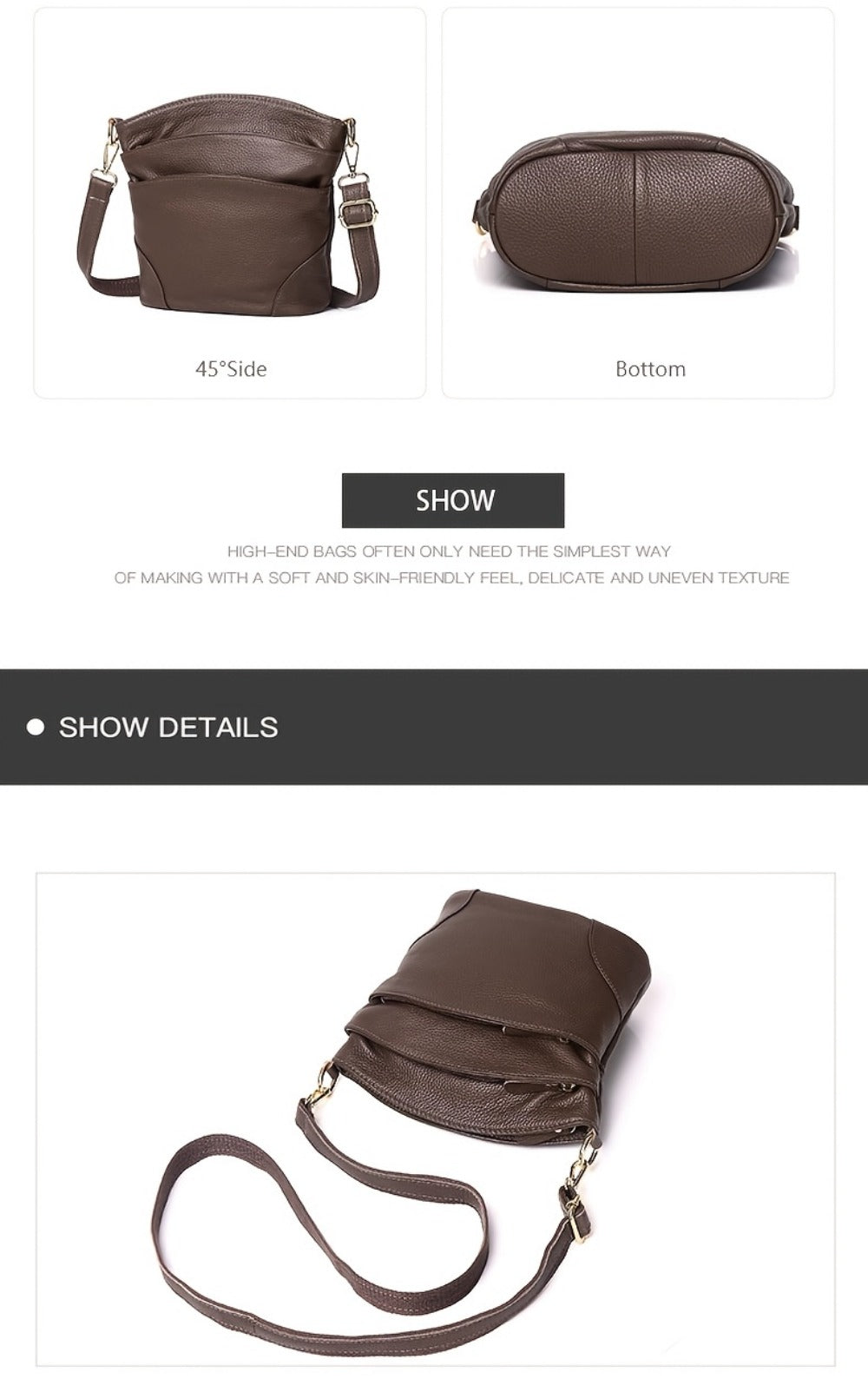 Crossbody Bag for Women – 5 Colors, Genuine Leather – detail view 27