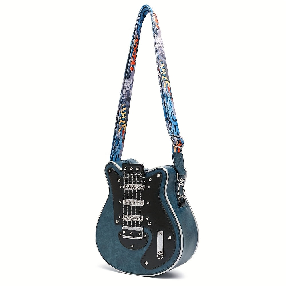 Crossbody Bag – Guitar Shaped Y2k Chain Rivet – detail view 39