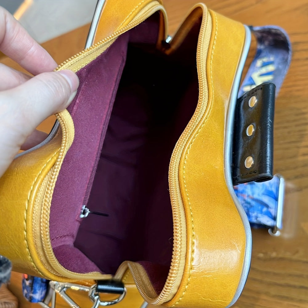 Crossbody Bag – Guitar Shaped Y2k Chain Rivet – detail view 13