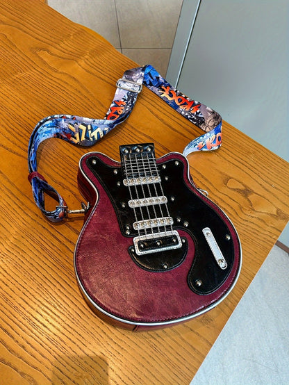 Crossbody Bag – Guitar Shaped Y2k Chain Rivet – detail view 26