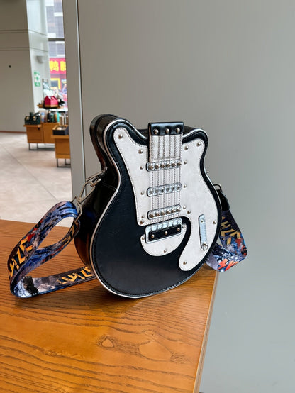Crossbody Bag – Guitar Shaped Y2k Chain Rivet – detail view 30