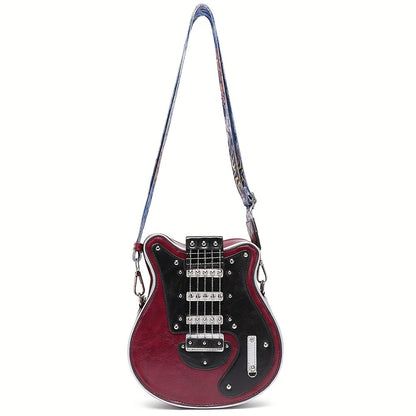 Crossbody Bag – Guitar Shaped Y2k Chain Rivet – detail view 2