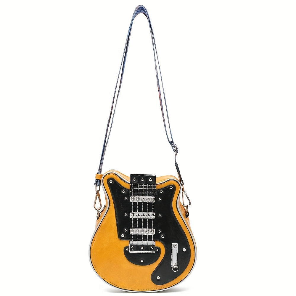 Crossbody Bag – Guitar Shaped Y2k Chain Rivet – alternate view