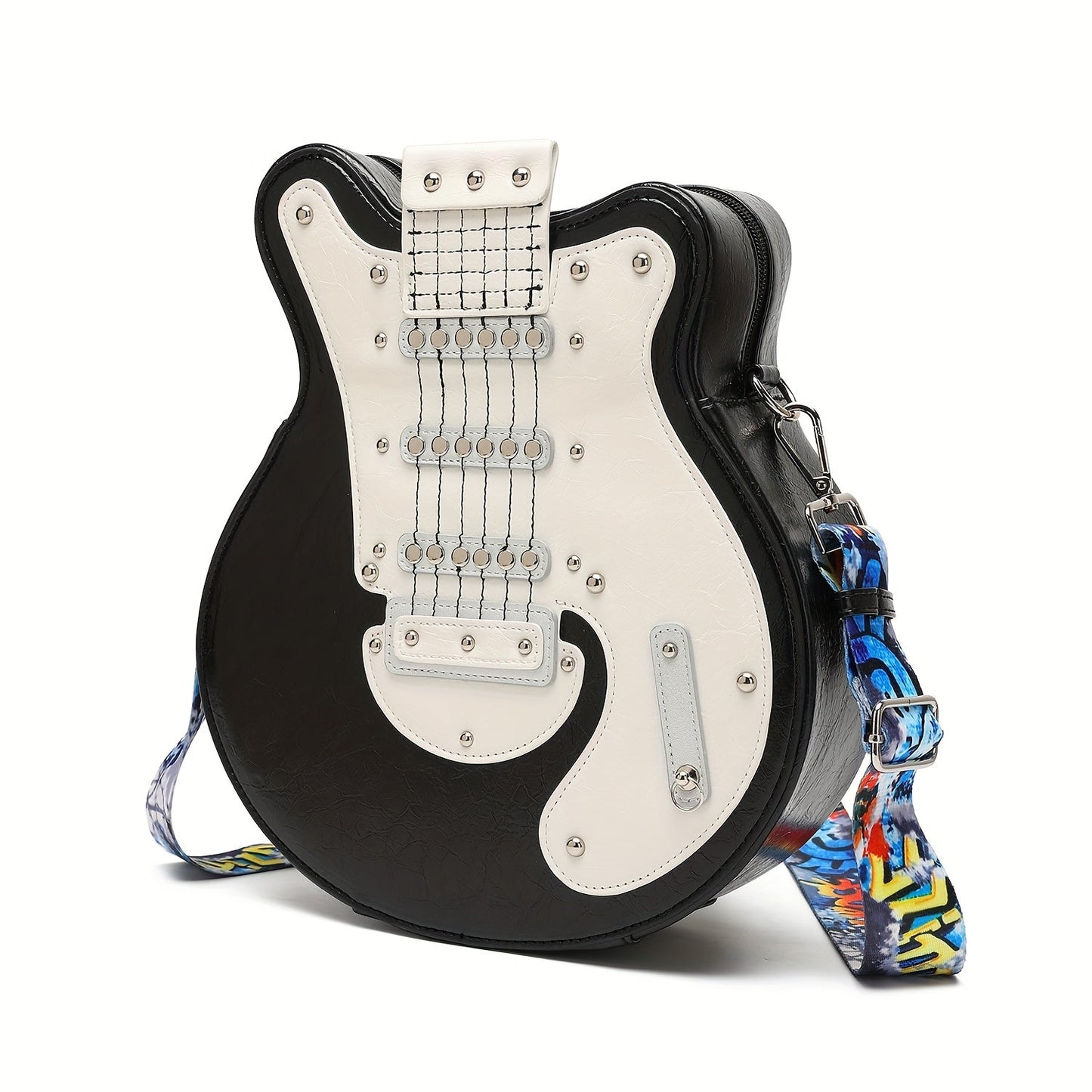 Crossbody Bag for Women – Guitar Shaped Y2k Punk Style – alternate view