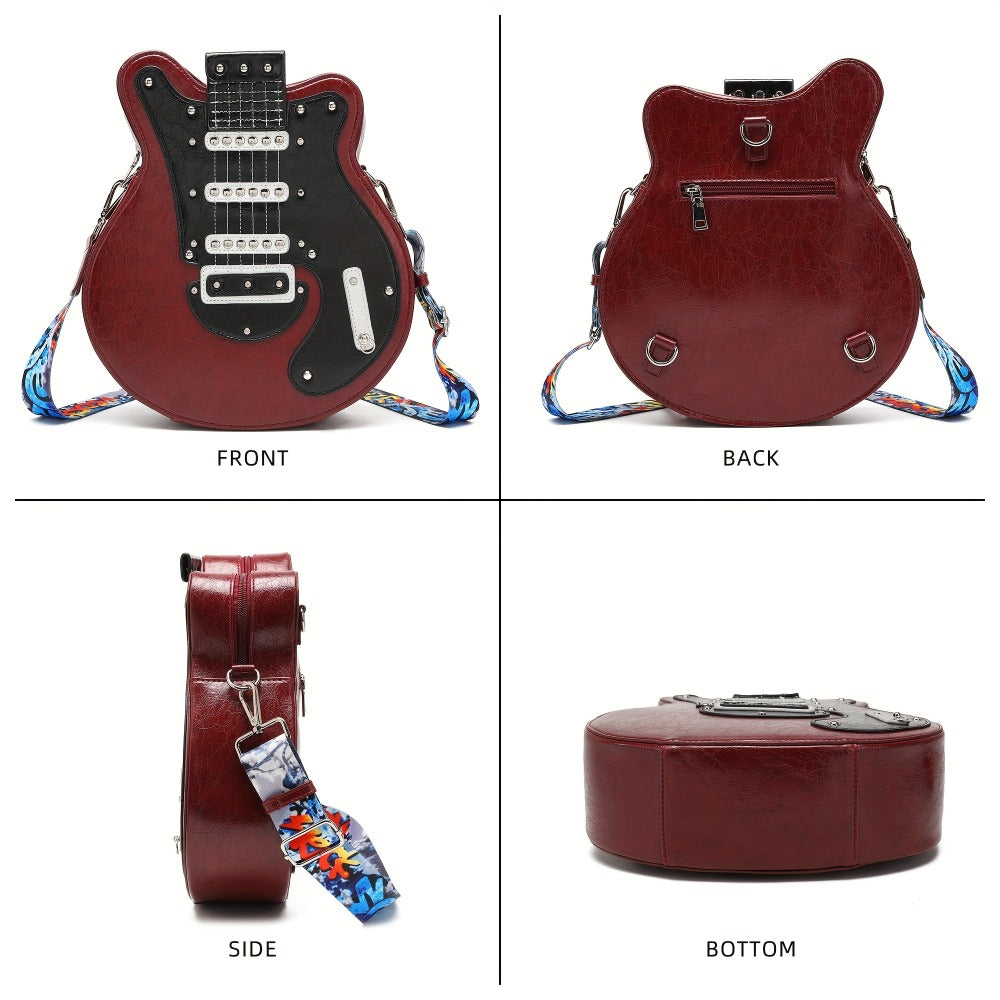 Crossbody Bag for Women – Guitar Shaped Y2k Punk Style – detail view 7