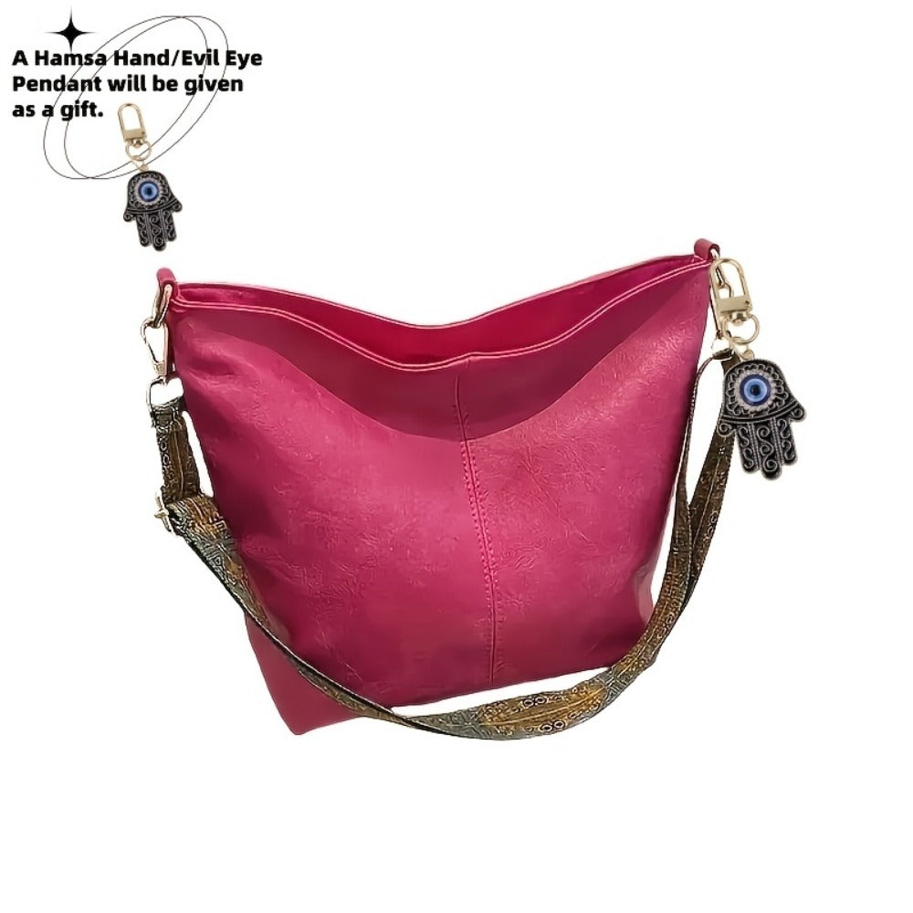 Crossbody Bag for Women – Large Capacity, Boho Hobo Evil Eye Pendant – detail view 24